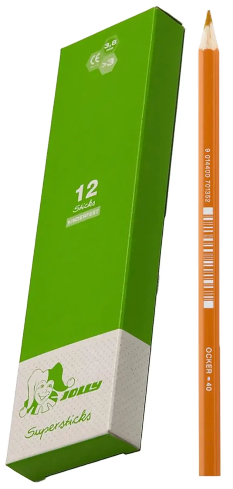 JOLLY Buntstifte 3000 Supersticks Classic 12 Stück ocker