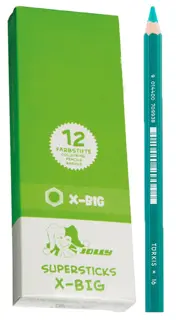 JOLLY Buntstifte 3099 X-BIG 12 Stück türkis