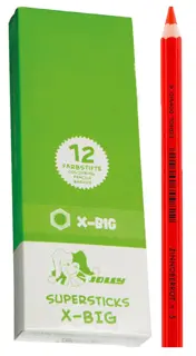 JOLLY Buntstifte 3099 X-BIG 12 Stück zinnoberrot