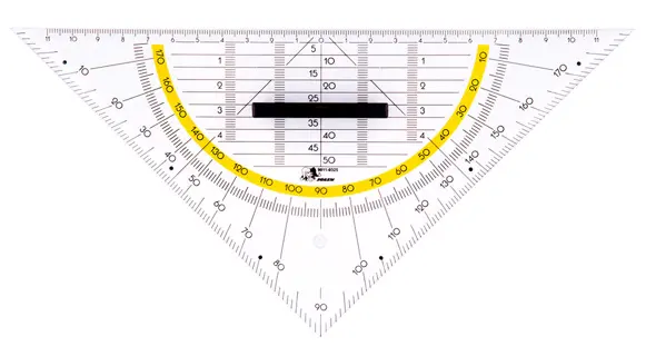 JOLLY Dreieck 9011 25 cm mit Griff transparent