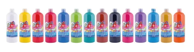 JOLLY Malfarbe Tempera 14 Stück à 500 ml farbig sortiert