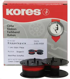 KORES Farbband Gruppe 51 nylon schwarz/rot