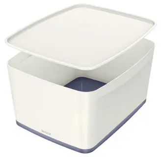 LEITZ Aufbewahrungsbox MyBox 5216 18 Liter weiß/grau metallic