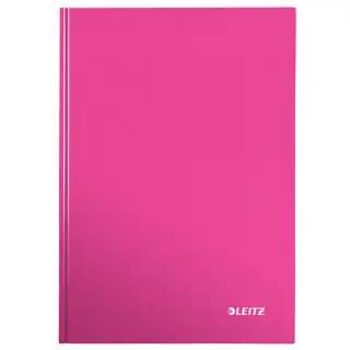 LEITZ Notizbuch WOW A4 80 Blatt kariert pink