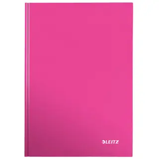 LEITZ Notizbuch WOW A5 80 Blatt kariert pink