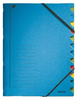 LEITZ Ordnungsmappe 391203 A4 12-teilig blau