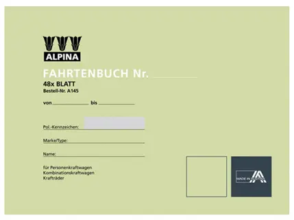 LEYKAM Fahrtenbuch A145 A5 quer für PKW