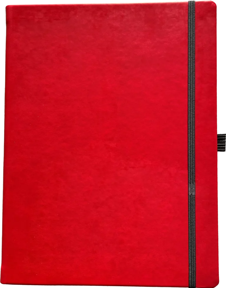 LEYKAM Notizbuch Denkzettel Classic 19 x 25 cm 192 Blatt kariert rot