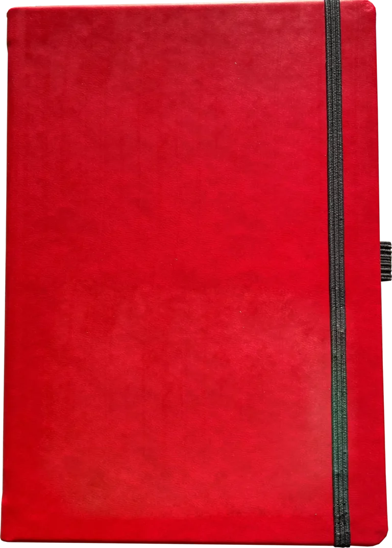 LEYKAM Notizbuch Denkzettel Classic DIN A5 192 Blatt kariert rot