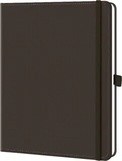LEYKAM Notizbuch Denkzettel Luxury Tweed DIN B5 192 Blatt kariert Hardcover 17 x 24 cm braun