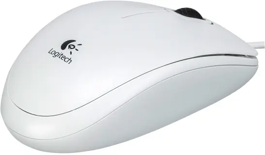 LOGITECH Maus B100 USB weiß