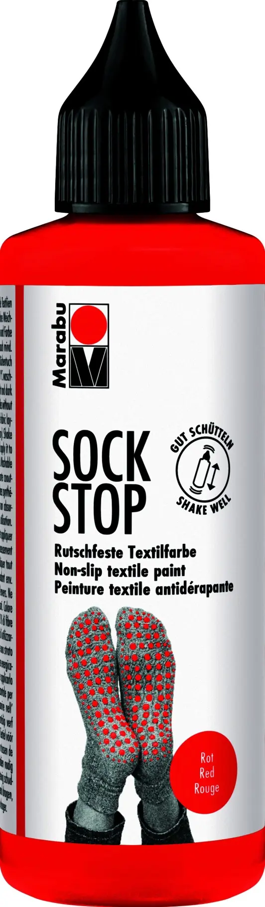 MARABU Textilfarbe Sock Stop 90 ml rot