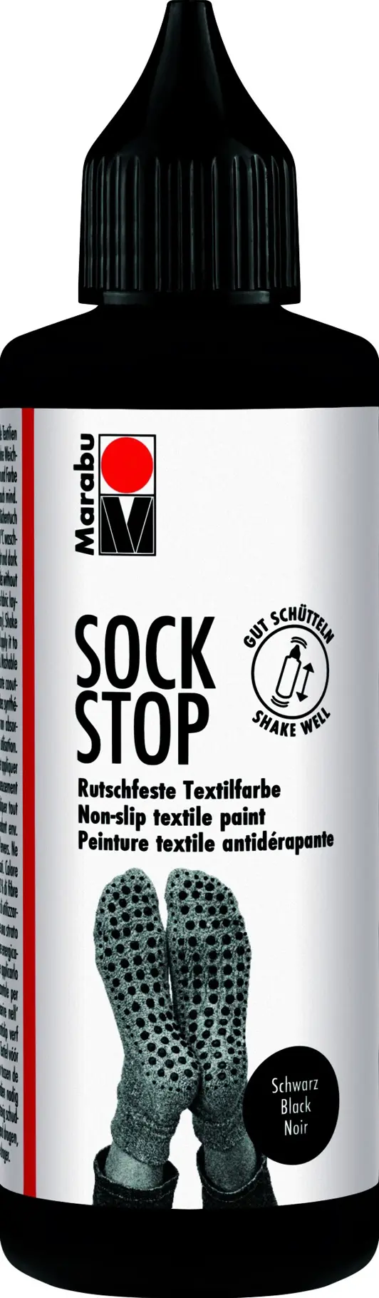 MARABU Textilfarbe Sock Stop 90 ml schwarz