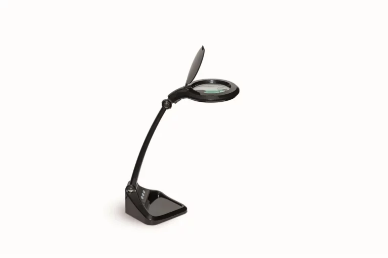 MAUL LED-Lupenleuchte MAULiris Standfuß mit Ablage dimmbar schwarz
