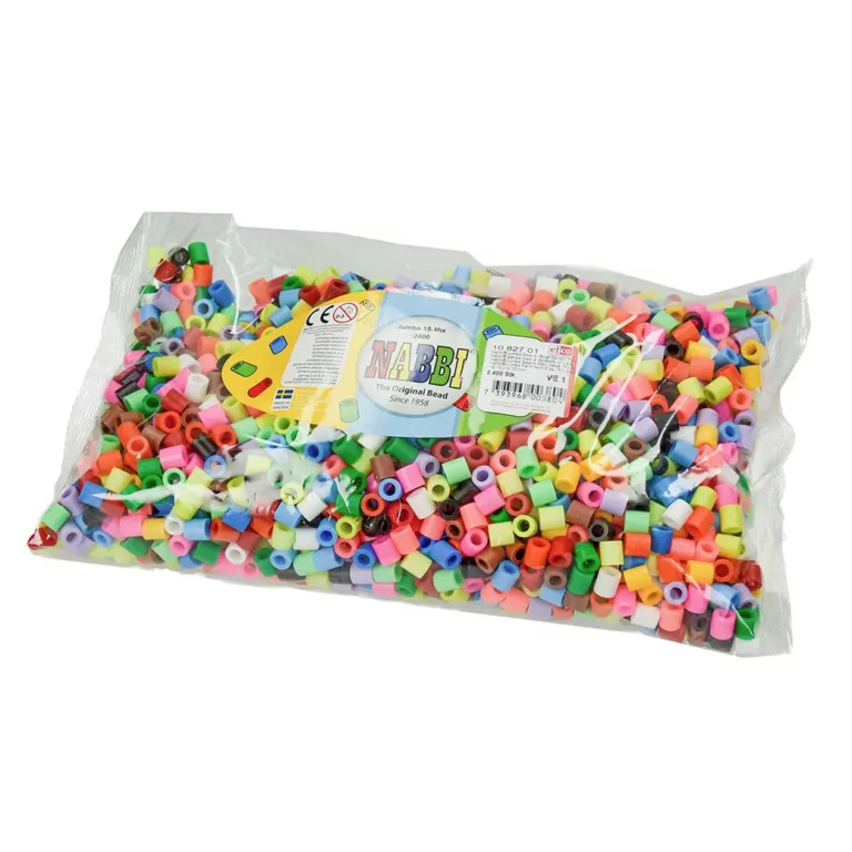 NABBI Bügelperlen Jumbo 2.400 Stück 10 x 10 mm Ø 5