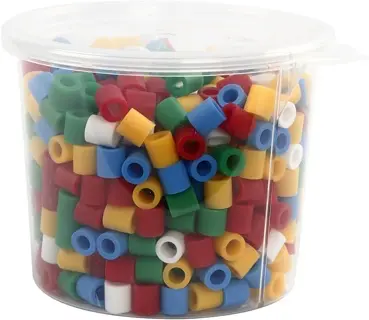 NABBI Bügelperlen Jumbo 550 Stück 10 x 10 mm Ø 5