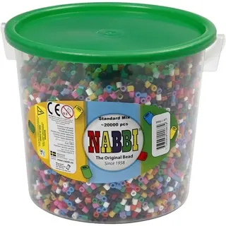 NABBI Bügelperlen Standard Mix 75220 20000 Stück farbig sortiert