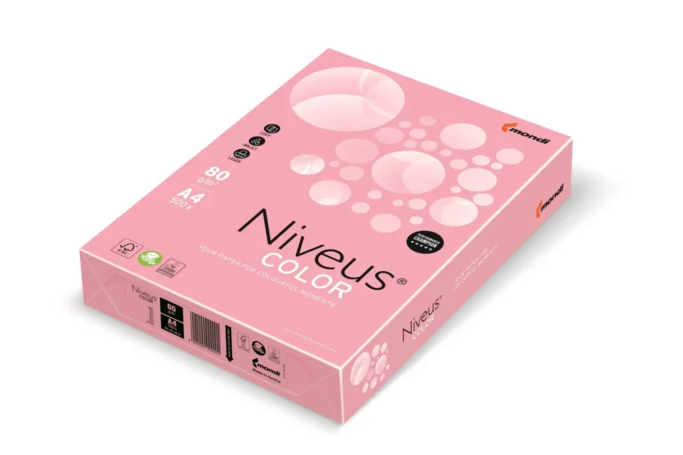 NIVEUS Color Kopierpapier DIN A3 80 g/m² 500 Blatt pastellpink