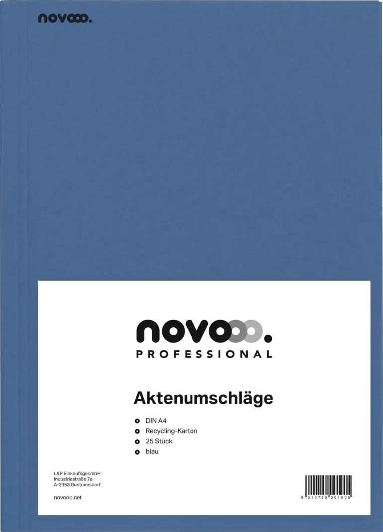 NOVOOO Aktenumschlag Karton A4 blau