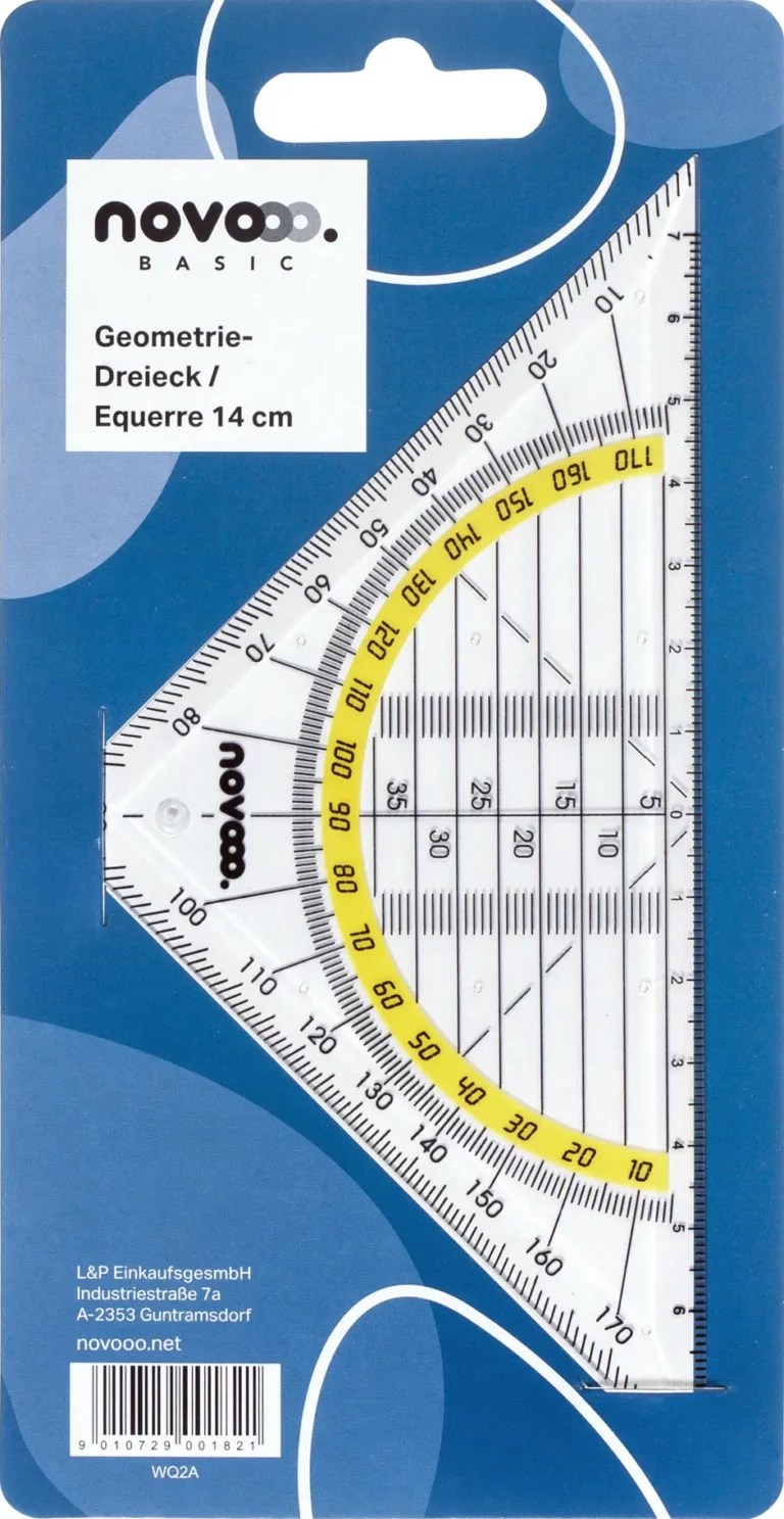 NOVOOO BASIC Geodreieck 14 cm transparent