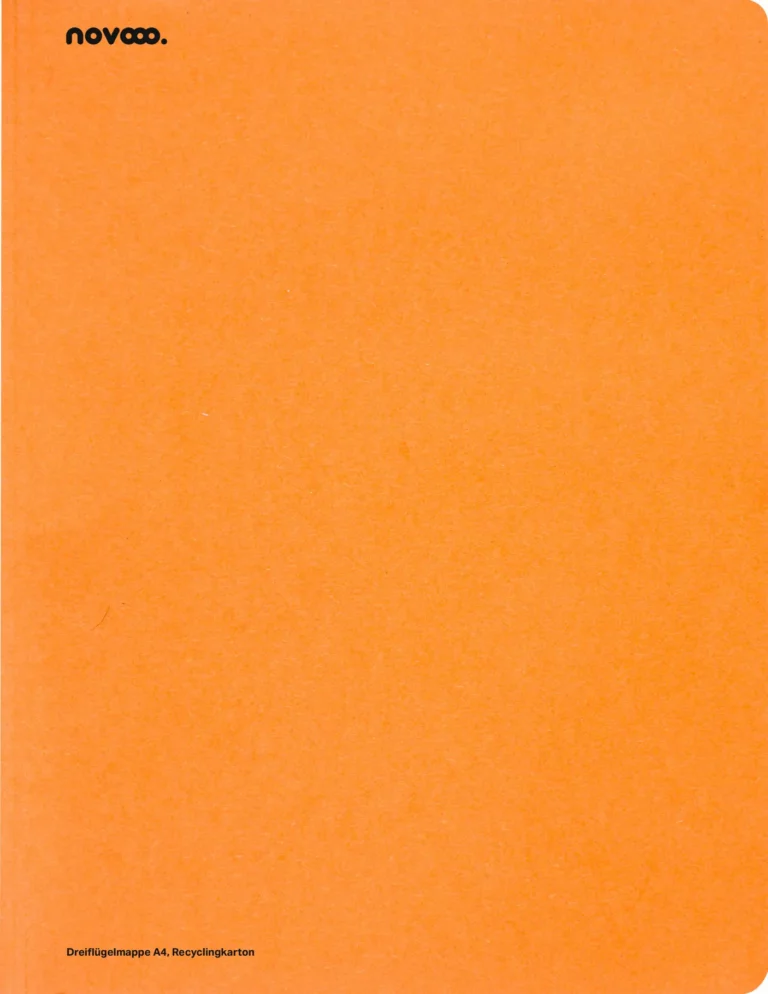 NOVOOO Dreiflügelmappe DIN A4 Recyclingkarton orange