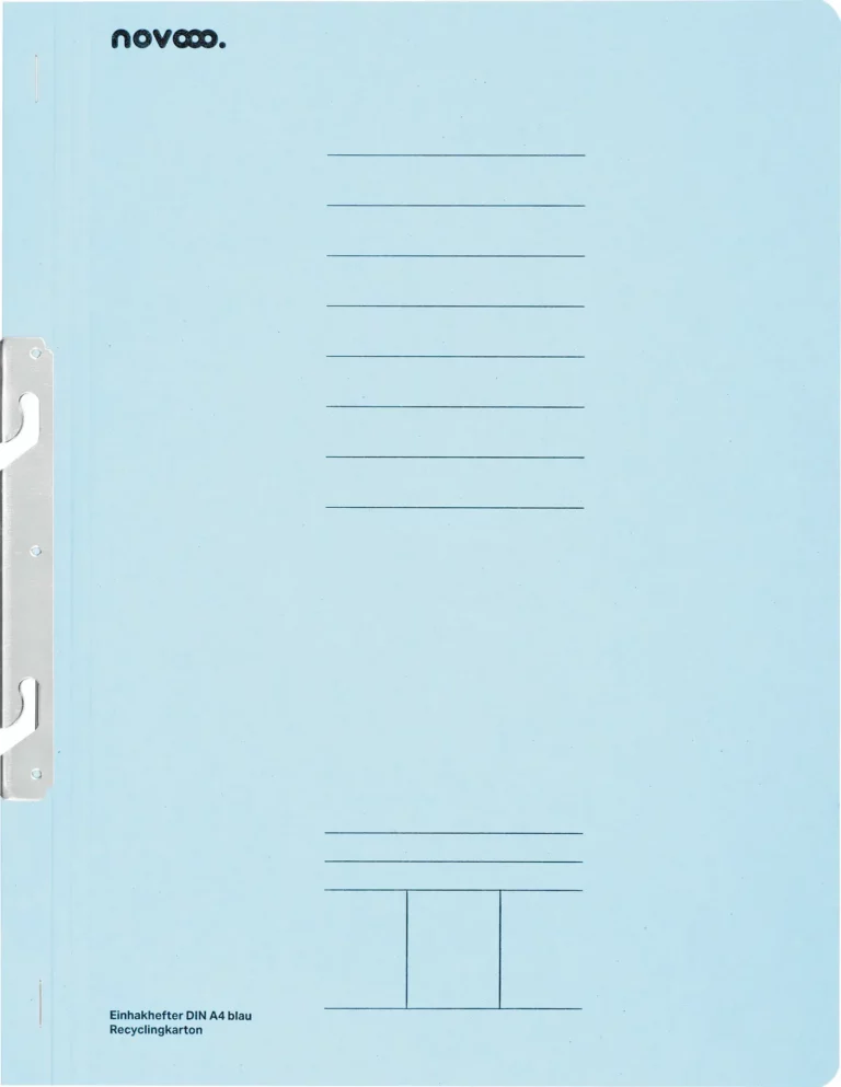 NOVOOO Einhakhefter DIN A4 250 g/m² blau