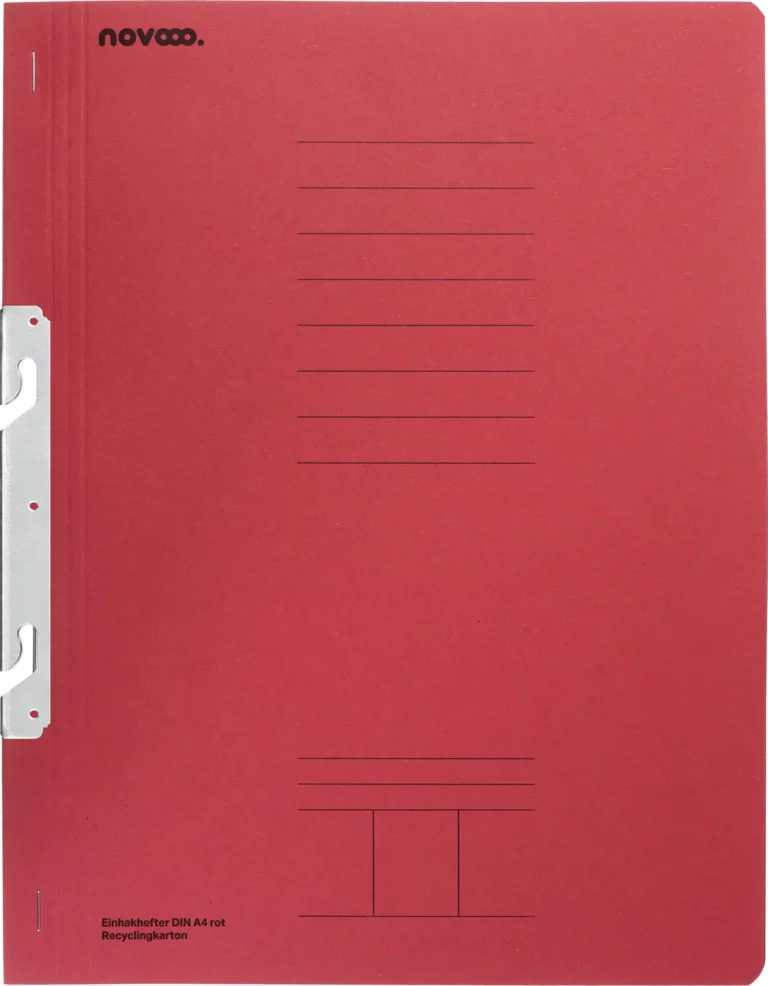 NOVOOO Einhakhefter DIN A4 250 g/m² rot