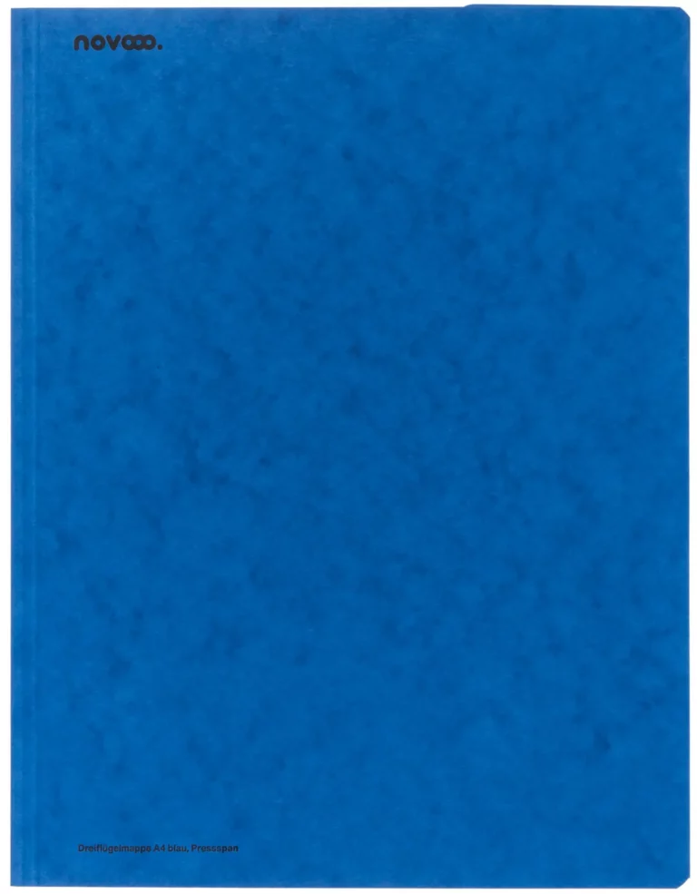 NOVOOO PROFESSIONAL Dreiflügelmappe Pressspan DIN A4 blau