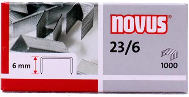 NOVUS Heftklammern 23/6 1000 Stück silber