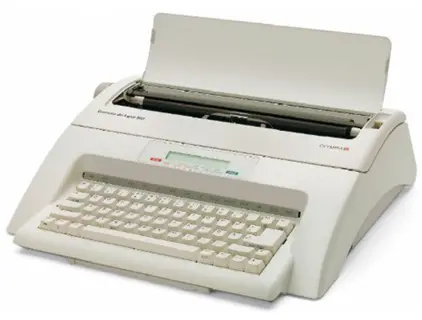 OLYMPIA Schreibmaschine Carrera deLuxe mit Display