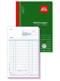 OMEGA Rechnungsbuch 949 OK A5 hoch 2 x 50 Blatt weiß/weiß