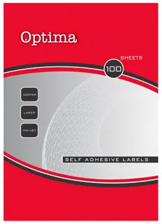 OPTIMA Etiketten 70 x 36 mm 100 Blatt