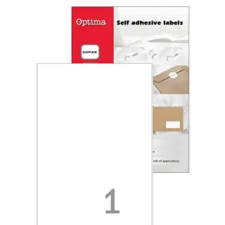 OPTIMA Etiketten DIN A4 100 Blatt 21 x 29