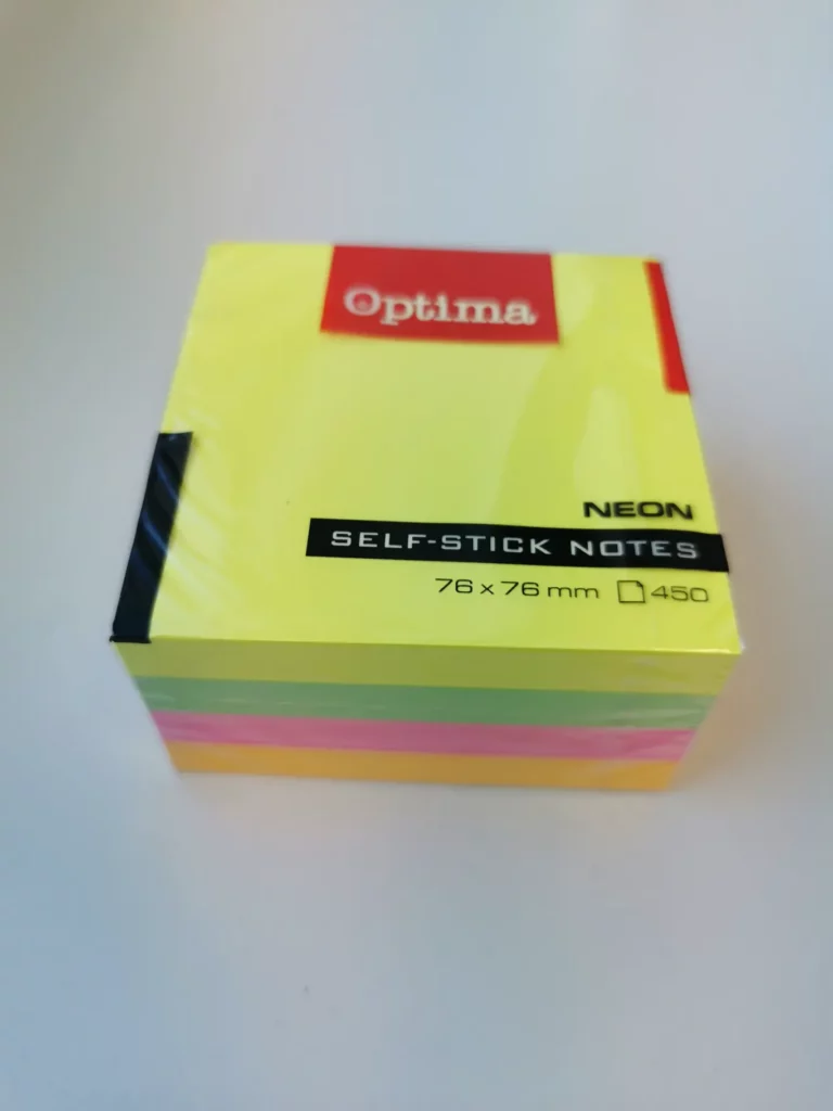 OPTIMA Haftnotiz Würfel 76 x 76 mm 450 Blatt neon bunt