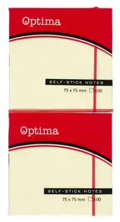 OPTIMA Haftnotizen 12 Stück à 100 Blatt 76 x 76 mm gelb