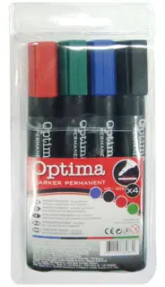 OPTIMA Permanentmarker 205 4 Stück mit Rundspitze 1-3 mm mehrere Farben