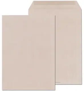 ÖKI Versandtasche Natur C5T/U90 500 Stück DIN C5 gummiert ohne Fenster 90g/m² grau
