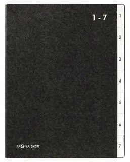 PAGNA Pultordner 24071 A4 7-teilig 1-7 schwarz
