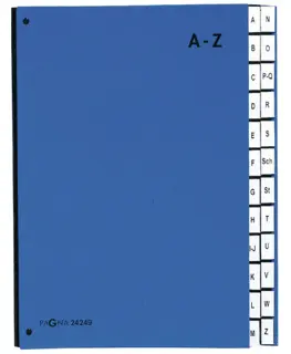 PAGNA Pultordner 24249 A4 24 Fächer A-Z blau