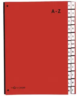 PAGNA Pultordner 24249 A4 24 Fächer A-Z rot