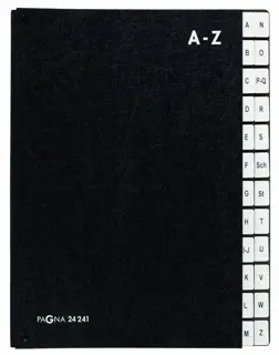 PAGNA Pultordner A4 A-Z Hartpappe schwarz