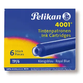 PELIKAN Tintenpatrone 4001 königsblau 6 Stück