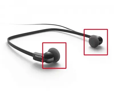 PHILIPS Ohrpolster LFH0182 2 Stück schwarz