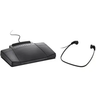 PHILIPS Wiedergabe-/Transskriptions-Set LFH5220/03 Kopfhörer 334/Fußschalter 2310/Adapfter 9034