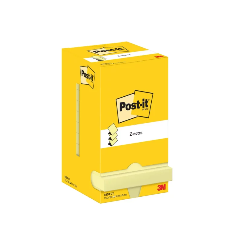 POST-IT® Haftnotizen Z-Notes R330CY 12 Blöcke à 100 Blatt 76 x 76 mm gelb