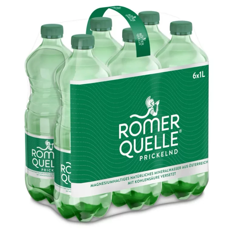 RÖMERQUELLE Mineralwasser prickelnd 6 Flaschen à 1 Liter   Einwegpfand