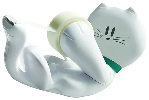 SCOTCH Handabroller Cat inklusive 1 Rolle SCOTCH Magic Klebeband weiß