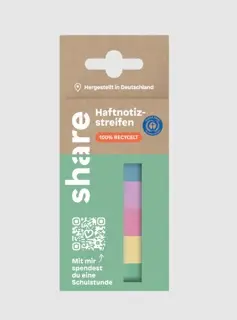 SHARE Haftnotiz-Streifen 200 Blatt 50 x 15 mm pastellfarben