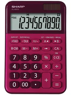 SHARP Taschenrechner EL-M335 10-stellig Dualbetrieb rot