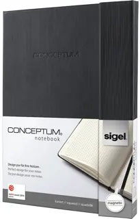 SIGEL Notizbuch Conceptum C0151 A4 kariert schwarz 194 Seiten